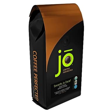 SMOOTH JO DECAF: 12 oz. Organic Dark French Roast Ground Coffee, Swiss Water Process, Rich Creamy Fair Trade Certified, 100% Arabica Coffee, Certified Organic, Gluten & Chemical Free by Jo Coffee®