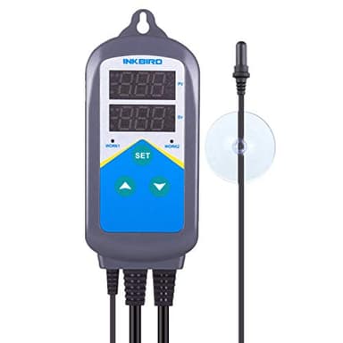 Inkbird Heating Thermostat Aquarium Reptile Submersible Probe Sensor ITC306T Heater Relay Digital Greenhouse Temperature Controller Dual Stage Timer Time Switch ONLY Heat Plug Outlet NO Cooling