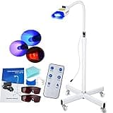 Teeth Whitening Lamp, Teeth Whitening Light 36W 10 LED Cold Light 3 Colors LED Whitening Lamp Bleaching Accelerator Light LED Teeth Whitening Machine with Remote Control Function Floor Standing Type