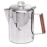 ZOWIE KING Camping-Fire Coffee Percolator Stovetop Pot- Stainless Steel Stove top Coffee Pot, Unleash Flavor in the Great Outdoors (9 Cups)
