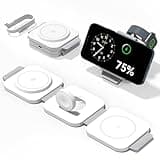 3 in 1 Charging Station for Apple Multiple Devices, Foldable Magnetic Fast Wireless Charger Dock, Travel Charging Pad for iPhone 16 15 14 13 12 Pro Max Plus Apple Watch Series & AirPods 4/3/2/Pro