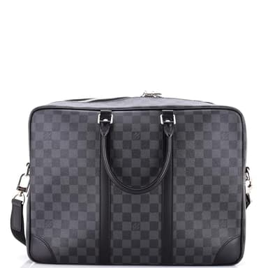 Louis Vuitton, Pre-Loved Porte-Documents Voyage Briefcase Damier Graphite GM, Black