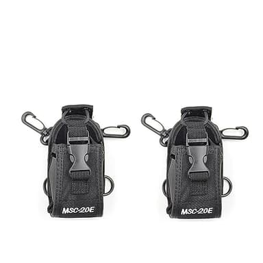 BAOFENG 3 in 1 Radio Case for UV-82/UV-5R BF-888S/BF-777S UV-9R/UV-9R Plus Ham Radio - Durable Nylon Bag Holster (Black, 2 Pack)