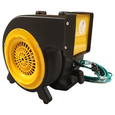 Zoom Blowers LTE 1HP Inflatable Bounce House Blower for Bouncy Castle Water Slides and Obstacle Course, Electric Energy Efficient Low Amp Air Blower with 25 Foot Power Cord 1200 CFM