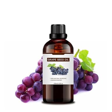 Grape Seed Essential Oil for Dry Damaged Hair Growth,Expeller-Pressed Grapeseed 100% Pure Natural Premium Organic,Cold-Pressed,Moisturizing,Skin Care for Sensitive, Natural Carrier Oil