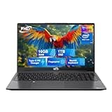 NIMO 15.6 IPS FHD-Laptop, 16GB RAM 1TB SSD Intel Pentium Quad Core N100, Computer with Backlit Keyboard Fingerprint (Beat to i3-1115G4 Up to 3.4GHz) Laptops for Student, Win 11 Gray