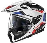 Nolan N70-2 X Torpedo Modular Motorcycle Helmet Matte White/Blue/Red SM