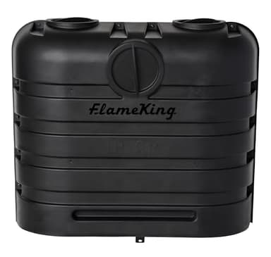 Flame King Dual 30LB LP Propane Tank Light Plastic Heavy Duty Cover for RV, Travel Trailer, Camper And Recreational Vehicle - Black