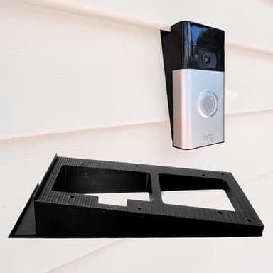 SplashNColor No-Drill Ring Doorbell Mount for Vinyl Siding, Compatible with Ring Doorbell 1, 2, 3, 4 and Battery Models – Easy No-Holes Installation for Apartment and HOA-Friendly Setup