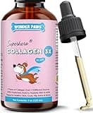 Premium Collagen for Dogs – Skin & Coat Supplement for Dogs, Hip & Joint Support – Liquid Collagen for Dogs with Hyaluronic Acid –Types 1, 2 & 3 Collagen for Dogs – Daily Collagen For Dogs Made in USA