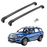 BougeRV Lockable Roof Rack Cross Bars Compatible with Ford Explorer 2020-2025 with Side Rails, Aluminum Luggage Rack Replacement for Rooftop Cargo Carrier Kayak Canoe Bike Snowboard
