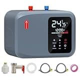 Electric Mini Tank Water Heater,2.6 Gallon Instant Hot Water Heater,1500W 110V,Small Hot Water Heater,with Digital Display for RV Kitchen Bathroom
