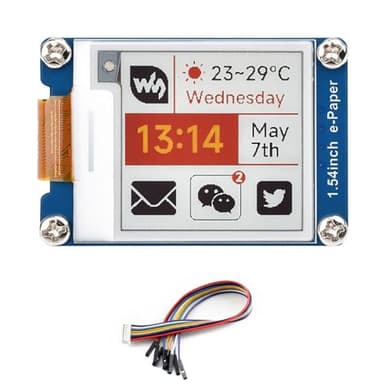 Coolwell 1.54inch e-Paper Display (G) - 200x200 Red/Yellow/Black/White e-Ink Screen with SPI Interface, Ultra-Low Power Consumption, Wide Viewing Angle for Raspberry Pi, Arduino, Jetson Nano