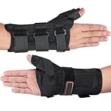 Wrist Brace with Thumb Spica Splint, Wrist splint & Thumb Splint Brace and Stabilizer, Relieve and Treat for De Quervain's Tenosynovitis, Arthritis, Sprains, Carpal Tunnel Pain, Tendonitis (Right,S)