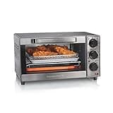 Hamilton Beach Sure-Crisp Air Fryer Toaster Oven Combo, Fits 9” Pizza, 4 Slice Capacity, Powerful Circulation, Auto Shutoff, Stainless Steel (31403)