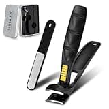 SHINLEA Nail Clippers for Seniors Thick Toenail, Professional Fingernail Toenail Clippers with Catcher, Sharp Wide Opening and Long Handle Nail Cutter for Men Women, Black