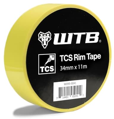 WTB Tubeless Bicycle Rim Tape (34mm x 11m) Easy Tubeless Setup & Airtight Seal, Compatible with All Tubeless Rims
