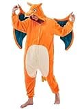 GONAAP Unisex Adult Dragon Onesie Pajamas Animal One Piece Costume Cosplay Sleepwear (Dragon, Large)