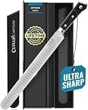 Cutluxe Slicing Carving Knife – 12" Brisket Knife, Meat Cutting and BBQ Knife – Razor Sharp German Steel, Sheath Included, Full Tang, Ergonomic Handle Design – Artisan Series