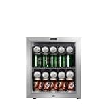 Whynter BR-062WS 68-Can Beverage Refrigerator with Glass Door, Cu Ft Freestanding Drink Mini Fridge, 1.6 Cubic Feet, Stainless Steel