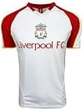Boy's Liverpool Training Jersey, White Short Sleeve Shirt Liverpool, Youth Sizes (YM)