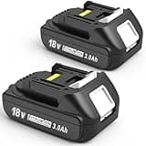 Worthmah 2 Packs 3.0Ah 18 Volt Replacement Battery Replacement for Makita 18v Battery, Compatible with 18v Original Chargers and Cordless Power Tools