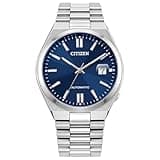 Citizen Men's Automatic Tsuyosa Sport Luxury Watch, Silver-Tone Stainless Steel, Blue Dial, 3 Hand with Date, 42 Hour Power Reserve (Model:NJ0150-56L)
