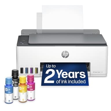 HP Smart Tank 5101 Wireless All-in-One Refillable Printer, Scanner, Copier with 2 years of Ink included, Wireless printer-for-home use an EcoTank Alternative (1F3Y0A)
