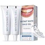TEAWOO Instant White Smile Gel | Teeth Whitening Gel Kit - 60ml (2x30ml) Gentle, Hydrogen Peroxide-Free Tooth Whitening Gel Plus Food-Grade Silicone Mouth Tray | Dentist Developed Formula