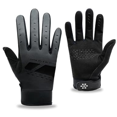 VXW Bike Gloves for Men Women Cycling - with Reflective Strips for Bicycle/Mountain Bike/Workout/MTB/Gym (Black, Large)