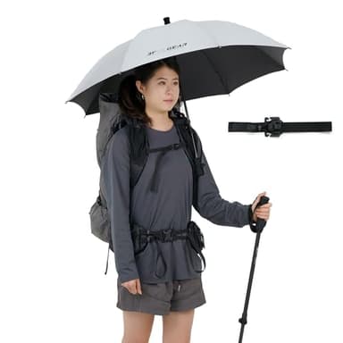 windhike 3F UL GEAR Ultralight Hiking Umbrella with Backpack Fixing Clip - 5.36oz / 152g for Travel, 37 inch Backpacking Hands Free Umbrella, Sun and Rain Protection for Trekking, Fishing, Walking