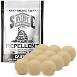 Snake Repellent for Home Yard Powerful, Snake Away Repellent for Outdoors Pet Safe, Snake Repellent Moth Balls for Garden Be Gone, Backyard Snake Repellent Indoor, Snake Deterrent Outdoor - 12 PCS