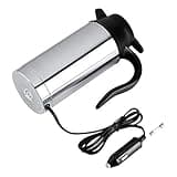 Gorgeri Portable Car Electric Kettle Travel Kettle 12V 750ml Car Hot Water Kettle Heating Cup Electric Kettle Boil Water Tea Coffee with Cigarette Lighter