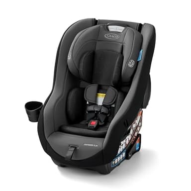 Graco Contender Slim Convertible Car Seat, West Point, Lightweight Travel Car Seat with Compact, Space-Saving Design, Rear-Facing 5–40 lbs, Forward-Facing 26.5–65 lbs, Easy to Transfer, FAA Approved