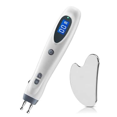 Electric Acupuncture Pen Electronic Acupuncture Healing Pen Rechargeable, 2Pulses 2Heads Acupressure Meridia Energy Massager Laser Tool Stimulator for Muscles Therapy Pain Relief