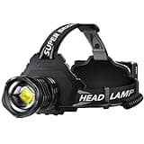 FARTIX Rechargeable LED Headlamp 990000 High Lumens, 10 Modes Zoomable Head Lamp, 95 Hours Long Battery Life & 125° Adjustable & IPX7 Waterproof Super Bright Head Light for Outdoor, Camping, Hard Hat