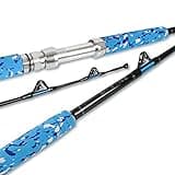 Fiblink Fishing Trolling Rod 1 Piece Saltwater Offshore Heavy Roller Rod Big Name Conventional Boat Camo Fishing Pole (Straight Butt, 6'6" 50-80lbs)