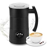 GAOCO Electric Coffee Milk Frother, Milk Steamer Soft Foam Maker with Two Whisks for Frothing and Heating Milk, 4 IN 1 Multifunction for Hot & Cold Froth, Automatic off & Easy Cleaning