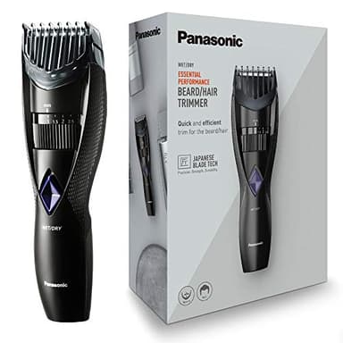 Panasonic ER-GB37 Wet & Dry Electric Beard Trimmer for Men with 20 Cutting Lengths, Standard UK 3pin Plug