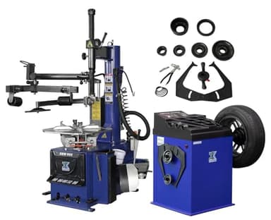XK 2.0 Horsepower Automatic Tire Machine Tire Changer Wheel Balancers Machine Rim Balancer Combo 960 690 Rim Clamping 12-24 Inches with 36 Month Parts Replacement