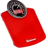 Adamson Hybrid 2-in-1 Analog & Digital Weighing Scale for Body Weight up to 400lbs + Thick Tempered Glass + Extra Large Display + Easy to Read Digital Bathroom Scale + New - Red