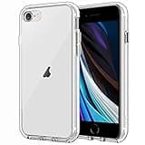 JETech Case for iPhone SE 3/2 (2022/2020 Edition), iPhone 8 and iPhone 7, 4.7-Inch, Non-Yellowing Shockproof Phone Bumper Cover, Anti-Scratch Clear Back (Clear)