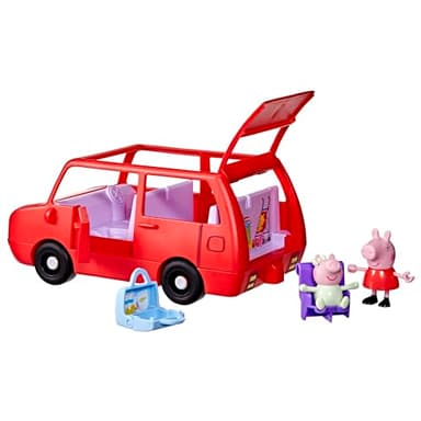 Peppa Pig Peppa's Big Family Car with 2 Figures (Fits 5), Toy Car Playset for Girls and Boys 3 and Up