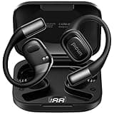 Picun Open Ear Headphones, Bluetooth 5.4 Wireless Earbuds with LED Display, Snug Fit Ear Hooks, Multipoint Connection, IP54 Waterproof, Mic Clear Calls, 40H Playtime Sports for Running Workout - Black