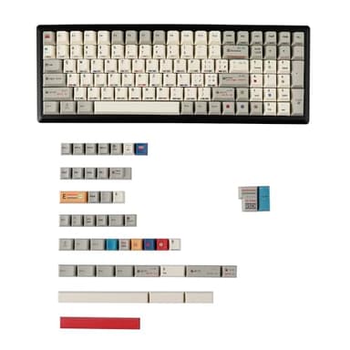 YMDK Retro Personality Keycap C64 R3 Side Print 147 Keys Full Set PBT Dye Sublimation Cherry Profile for Mechanical Keyboard