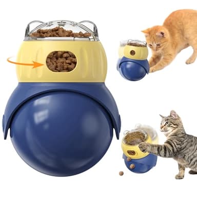 FurtasticFinds Cat Interactive Puzzle Toy, Adjustable Treat Dispenser for Indoor Cats, Safe Material Kitty Enrichment Toy for IQ Training, Mental Stimulation, Relieve Boredom, Gifts