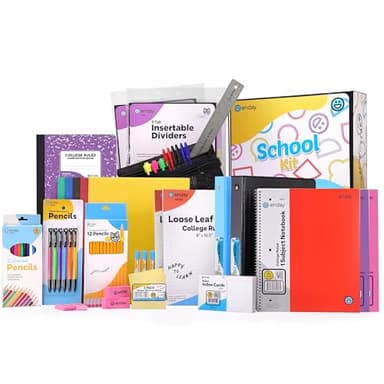 Enday Back to School Supplies High School and College, Premium Quality Kids Supplies Kit For Girls and Boys, 77 Pieces