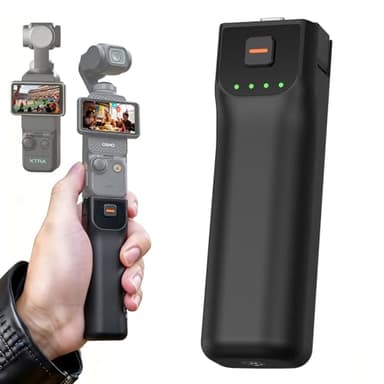LKTOP Pocket 3 Battery Handle (6hr Battery Life) for DJI Osmo Pocket 3, Xtra Muse Accessories, 5000mAh Fast Charger, 22.5W Power Stick Grips, 1/4" Threaded, Festival Gift (Charging Time: 30min Camera)