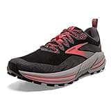 Brooks Women’s Cascadia 16 GTX Waterproof Trail Running Shoe - Black/Blackened Pearl/Coral - 11 Medium