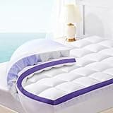 ChiXpace Dual Layer 4 Inch Memory Foam Mattress Topper Queen - 2 Inch Gel Memory Foam and 2 Inch Pillow Top Mattress Pad, 7-Zone Egg Crate Mattress Topper for Back Pain